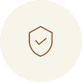 Glass containers intact guarantee icon