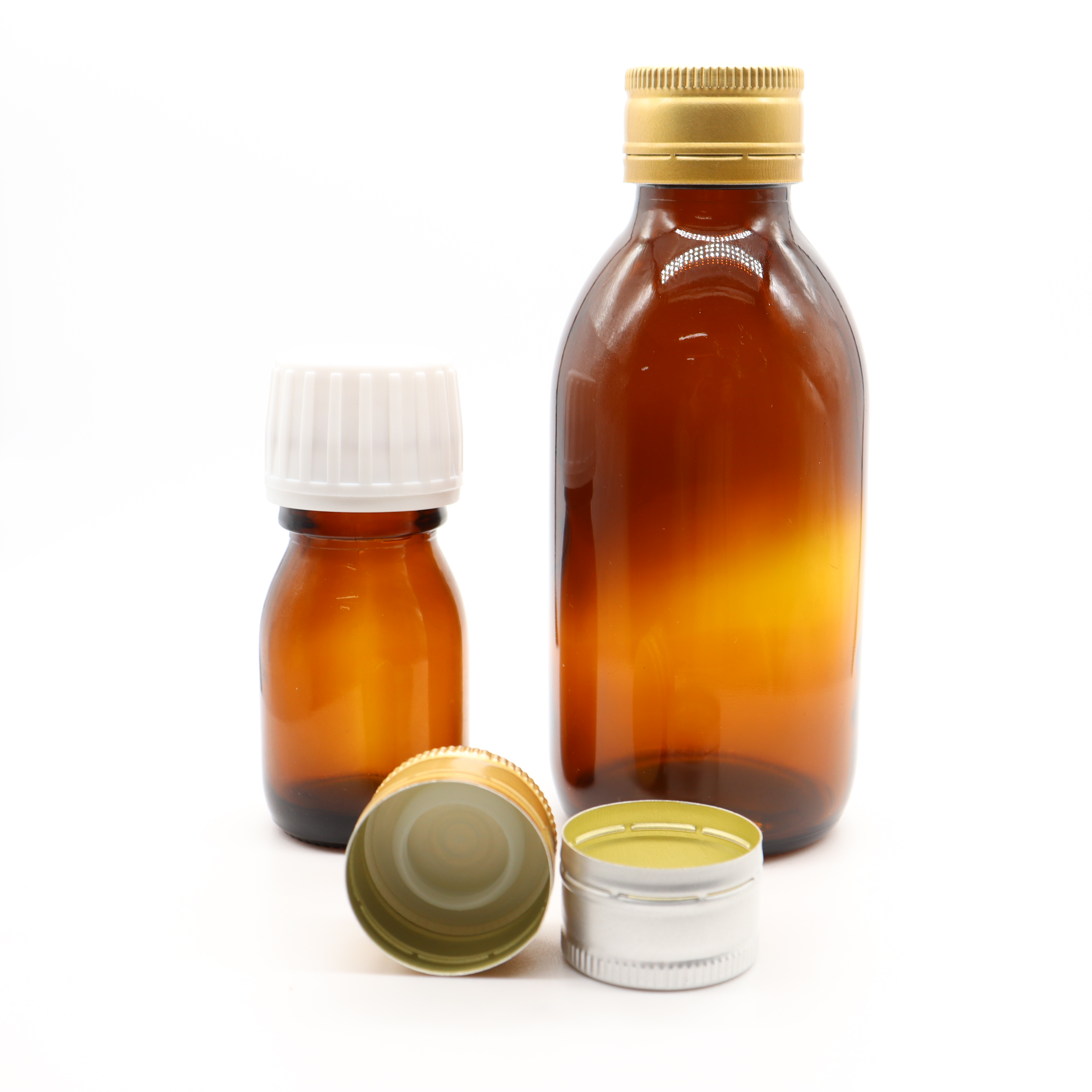 40ml 150ml Syrup bottle with aluminum caps