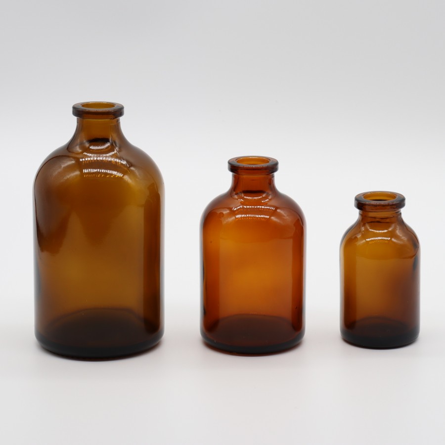 50ml 100ml Clear And Amber Moulded Glass Vials